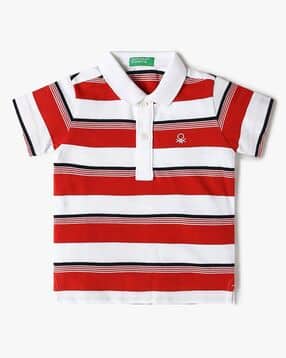 united colors of benetton Boys Striped Iconic Regular Fit Cotton Polo T-Shirt-picture-10
