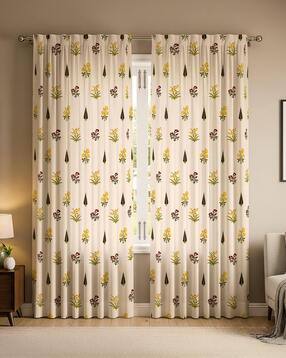 urban space Set of 2 Floral Print Window Curtains -picture-42