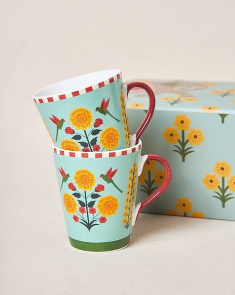 CHUMBAK Set of 3 Printed Tea Trio Gift Set