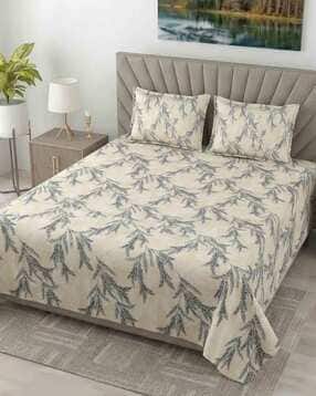 Cotton King Size Bedsheet with Pillow Cover-image-48