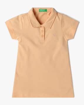 Girls A-Line Dress with Logo Embroidery-image-47