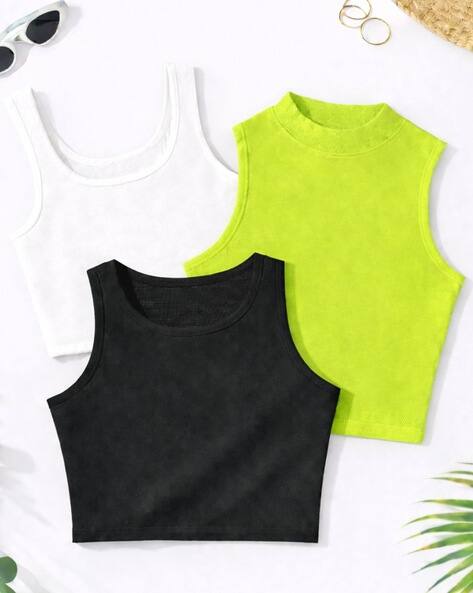 Buda Jeans Co Women Pack of 3 Regular Fit Round-Neck Tops