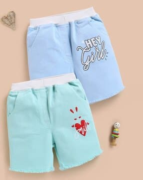 toonyport Girls Pack of 2 Printed Shorts-picture-37