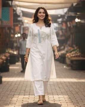 svaraa Women Embroidered Straight Kurta Set-picture-22