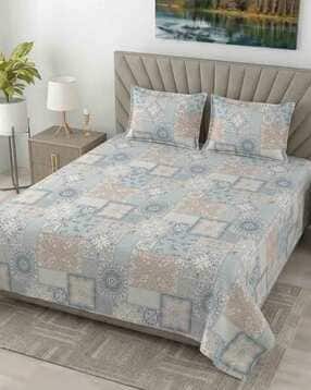 mafatlal Cotton King Size Bedsheet with Pillow Cover-picture-42