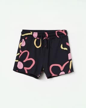 Girls Printed Mid-Rise Shorts-image-20
