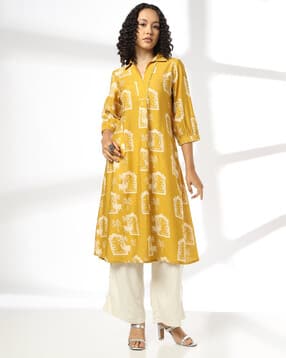 Women Printed A-Line Kurta-image-16