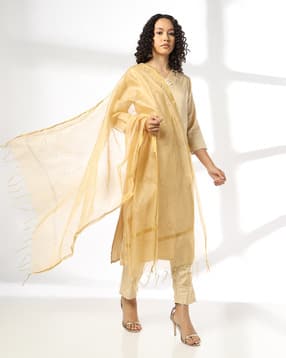 avaasa mix n' match Women Printed Dupatta with Tassels-picture-21