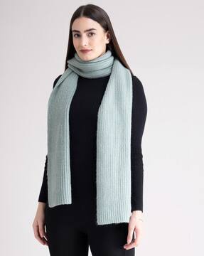 Buy FABLE STREET Textured Knit Muffler Online | Ajio.com