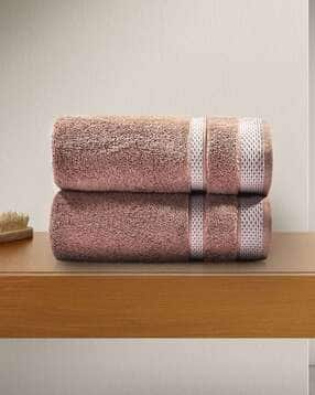 Pack of 2 Cotton Hand Towels with Double Stitched Hem -image-3