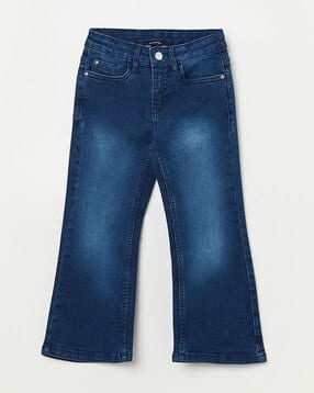fame forever by lifestyle Girls Lightly-Washed Straight Jeans with Fly Button-Closure-picture-31