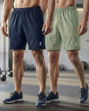 indiclub Men Pack of 2 Regular Fit Shorts-picture-25