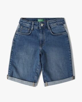 united colors of benetton Boys Washed Regular Fit Denim Shorts-picture-24