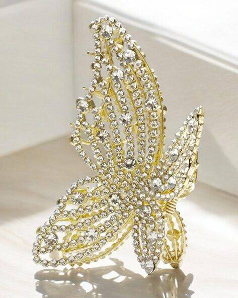 Oomph HSSK81-Butterfly Shaped Large Claw Hair Clip
