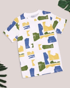 pantaloons junior Boys Graphic Print Regular Fit Crew-Neck T-Shirt-picture-38