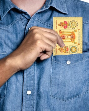 hawai Shree Kuber Lakshmi Gold Plated Small Pocket Size-picture-10