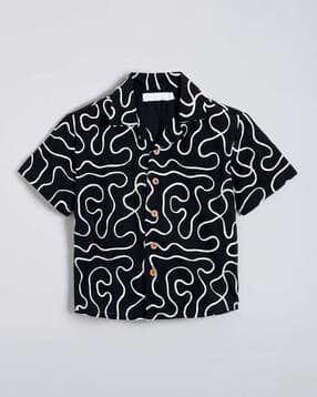 Boys Embroidered Relaxed Fit Shirt