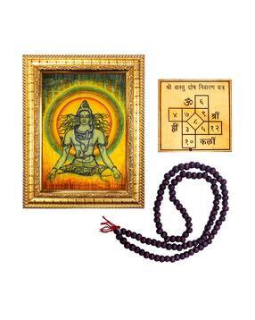 hawai Lord Shiva Photo frame with 108 Beads Red-picture-37