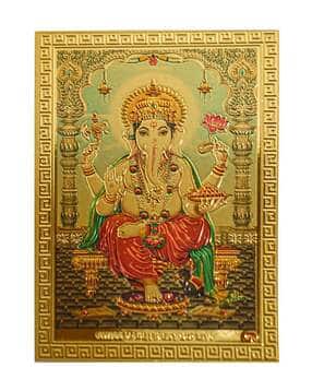 hawai Shree Ganesh Adhesive Small Pocket Size Gold Plated-picture-20