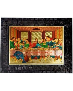 hawai Jesus Christ Last Supper Gold Plated Photo frame-picture-28