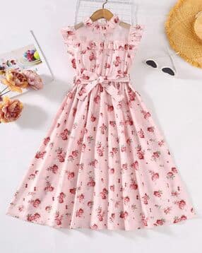 pamberston Girls Floral Print A-Line Dress-picture-11