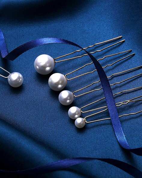 Oomph Set of 18 Pearl Bun Hair Pins