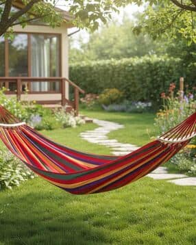 Wood Outdoor Camping Canvas Hanging Hammock-image-17