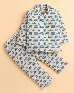 Boys Printed Nightsuit Set-image-6