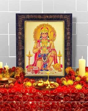Gold Plated Shree Hanuman ji Bajrangbali  Photo-image-6