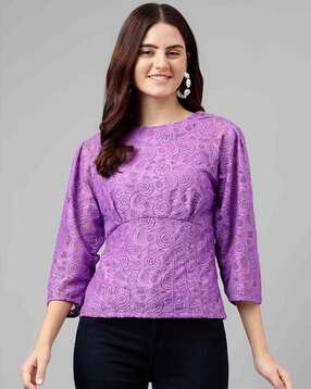 latin quarters Women Embroidered Relaxed Fit Top-picture-32