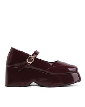 Women Buckle Strap Platform Fashion Heel Shoes-image-17