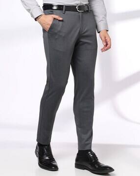 netplay Men Slim Fit Flat-Front Trousers-picture-43