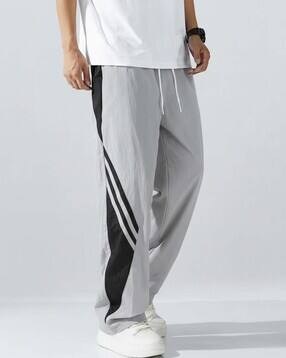 poshax Men Straight Track Pants with Drawstring Waist-picture-47