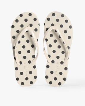Women Polka-Dot Print Thing-Strap Flip-Flops-image-32