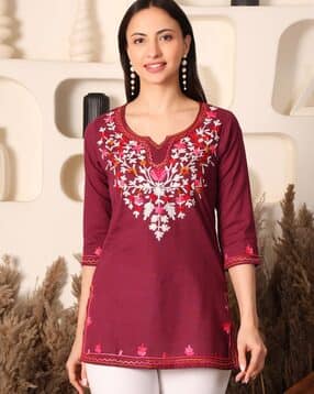 acai Women Embroidered Straight Kurti-picture-28