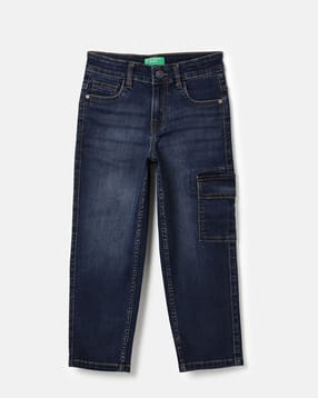 united colors of benetton Boys Mid-Wash Straight Fit Cargo Jeans-picture-12