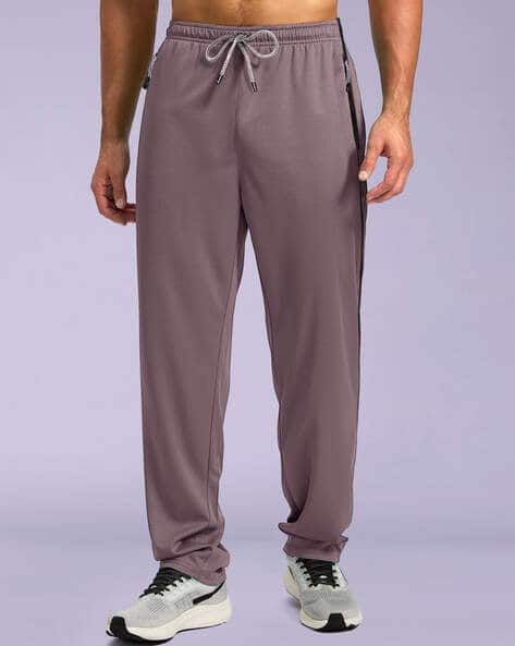 Popmantra Men Straight Track Pants with Drawstring Waist