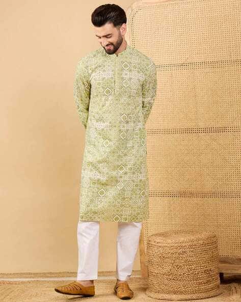 Men Embroidered Kurta Pyjama Set