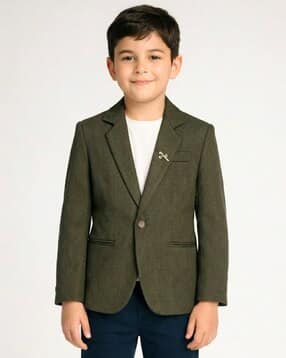 ridokidz Boys Textured Single-Breasted Blazer-picture-14