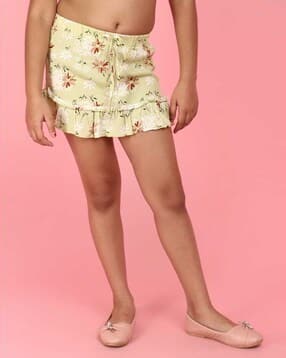 v-mart Girls Floral Print Flared Skirt-picture-31