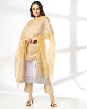 avaasa mix n' match Women Chanderi Printed Dupatta-picture-36