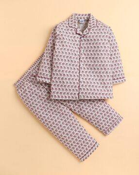 polka tots Boys Printed Nightsuit Set-picture-36