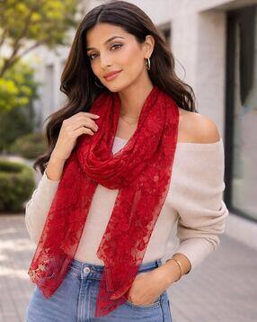 indie picks Embroidered Cotton Net Scarf-picture-8