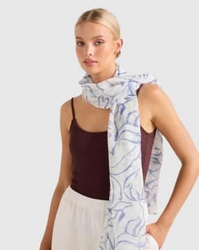 forever new Women Printed Scarf with Stitched Hem-picture-48