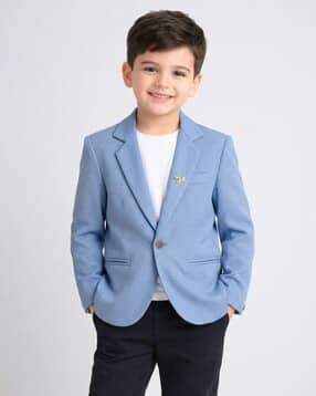ridokidz Boys Textured Single-Breasted Blazer-picture-51