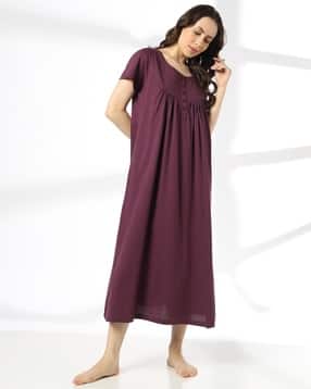 rio Women Round-Neck Cotton Nightie-picture-12