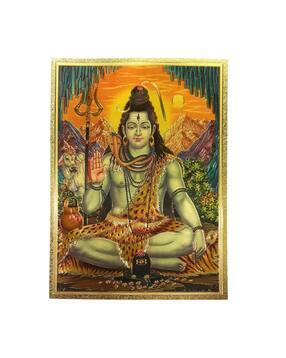 Gold Plated Lord Shiva Self Adhesive Poster Sticker-image-39