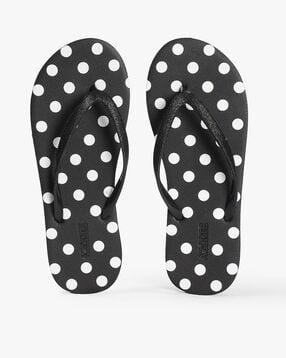 outryt by azorte Women Polka-Dot Print Thing-Strap Flip-Flops-picture-53