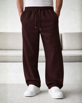 rockwell Men Straight Track Pants with Drawstring Waist-picture-34