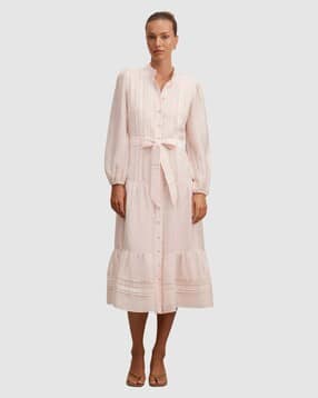 forever new Women Lace Shirt Dress with Waist Tie-Up-picture-16
